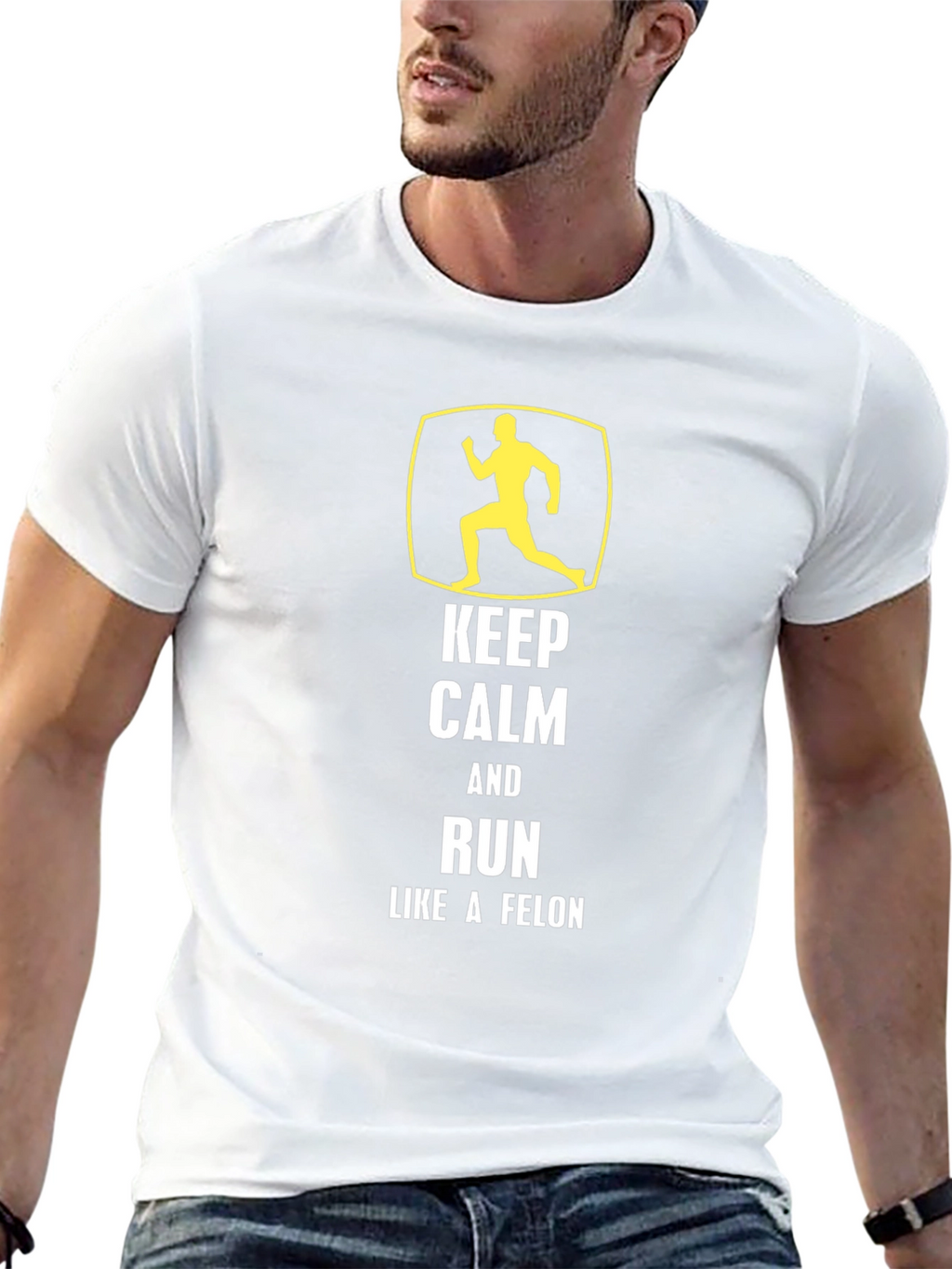 Keep Calm Run Like A Felon Graphic Tee