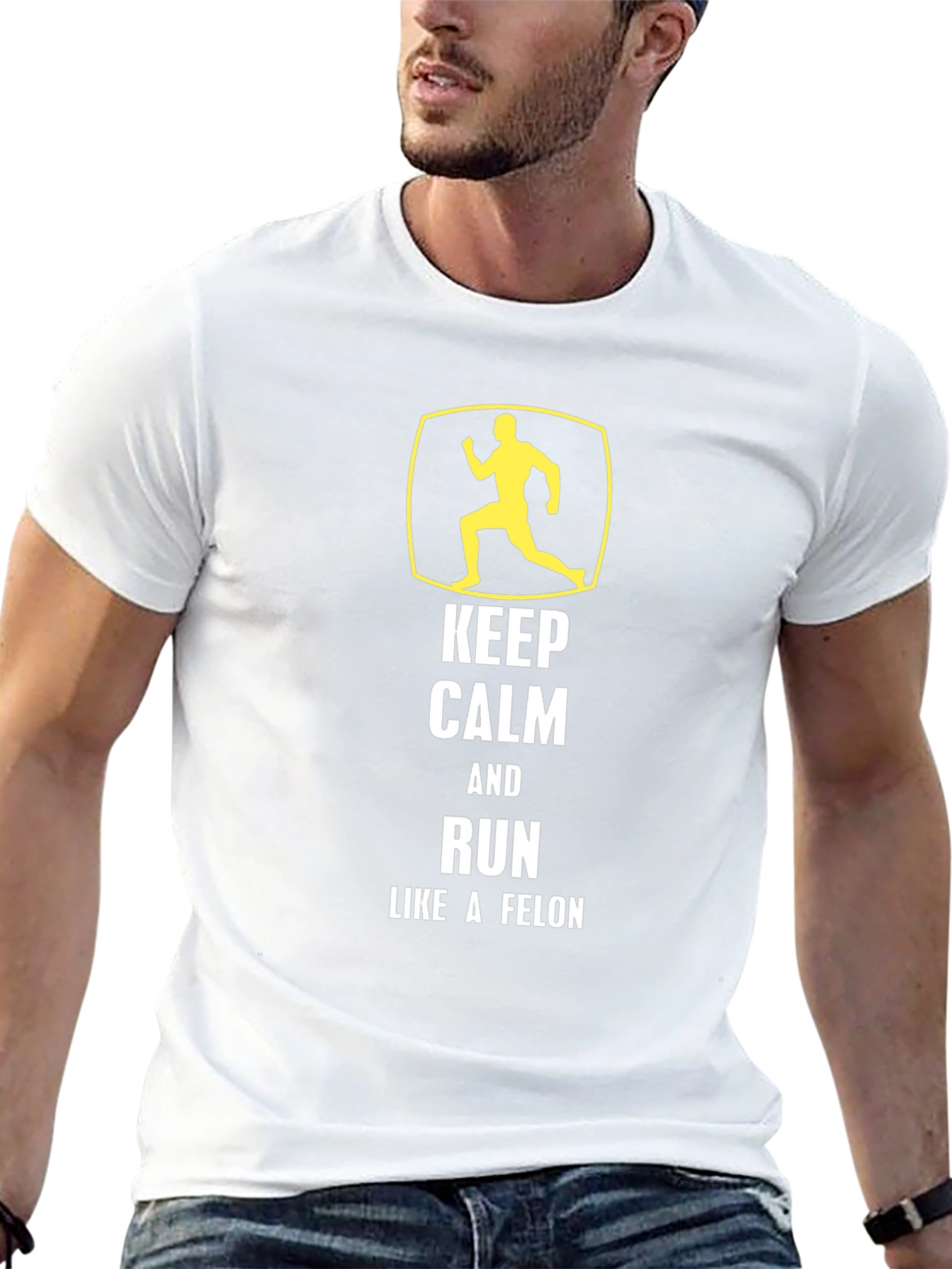 Keep Calm Run Like A Felon Graphic Tee