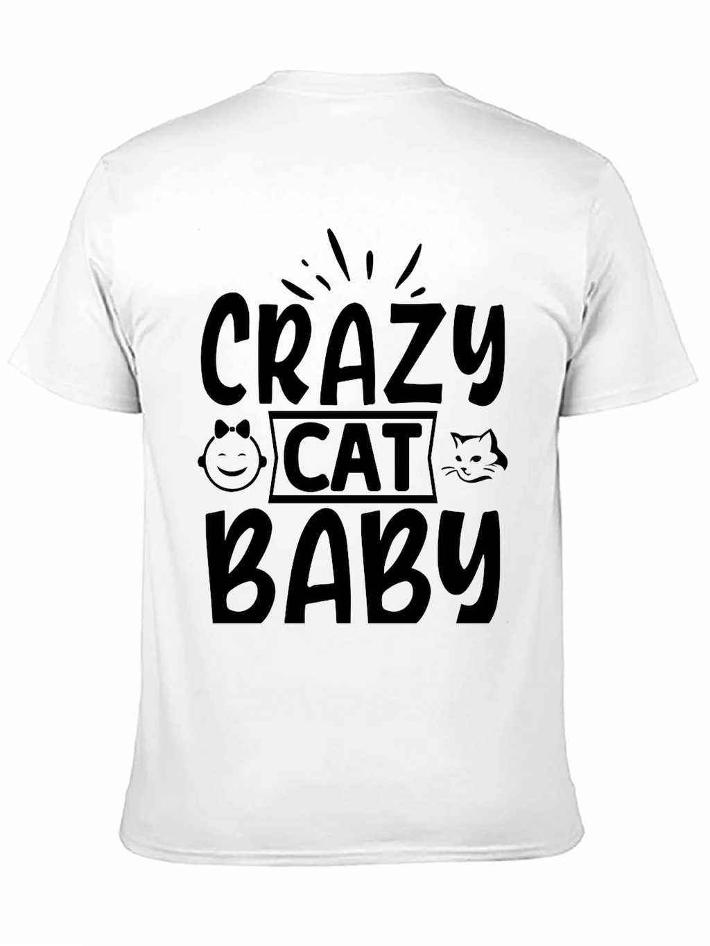 Crazy Cat Baby Black T-Shirt