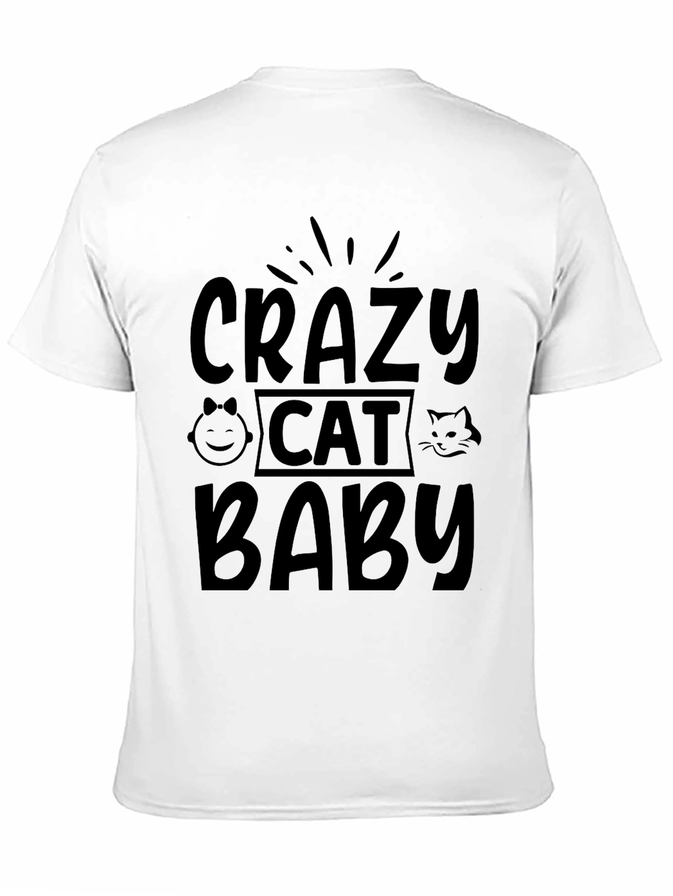 Crazy Cat Baby Black T-Shirt