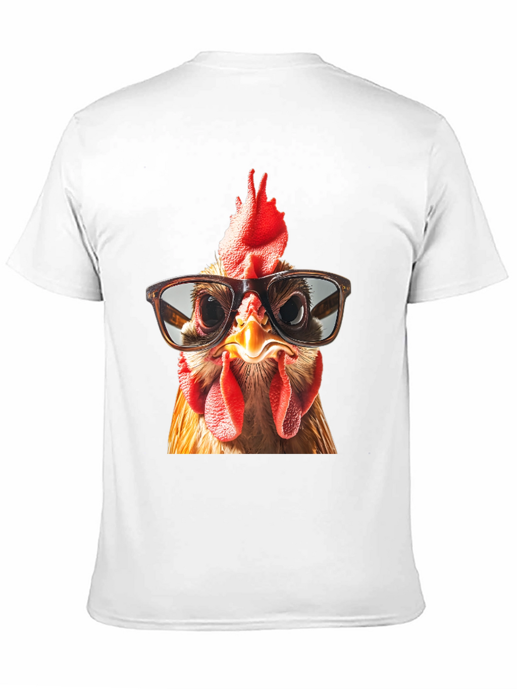 Funny Chicken with Glasses Graphic T-Shirt