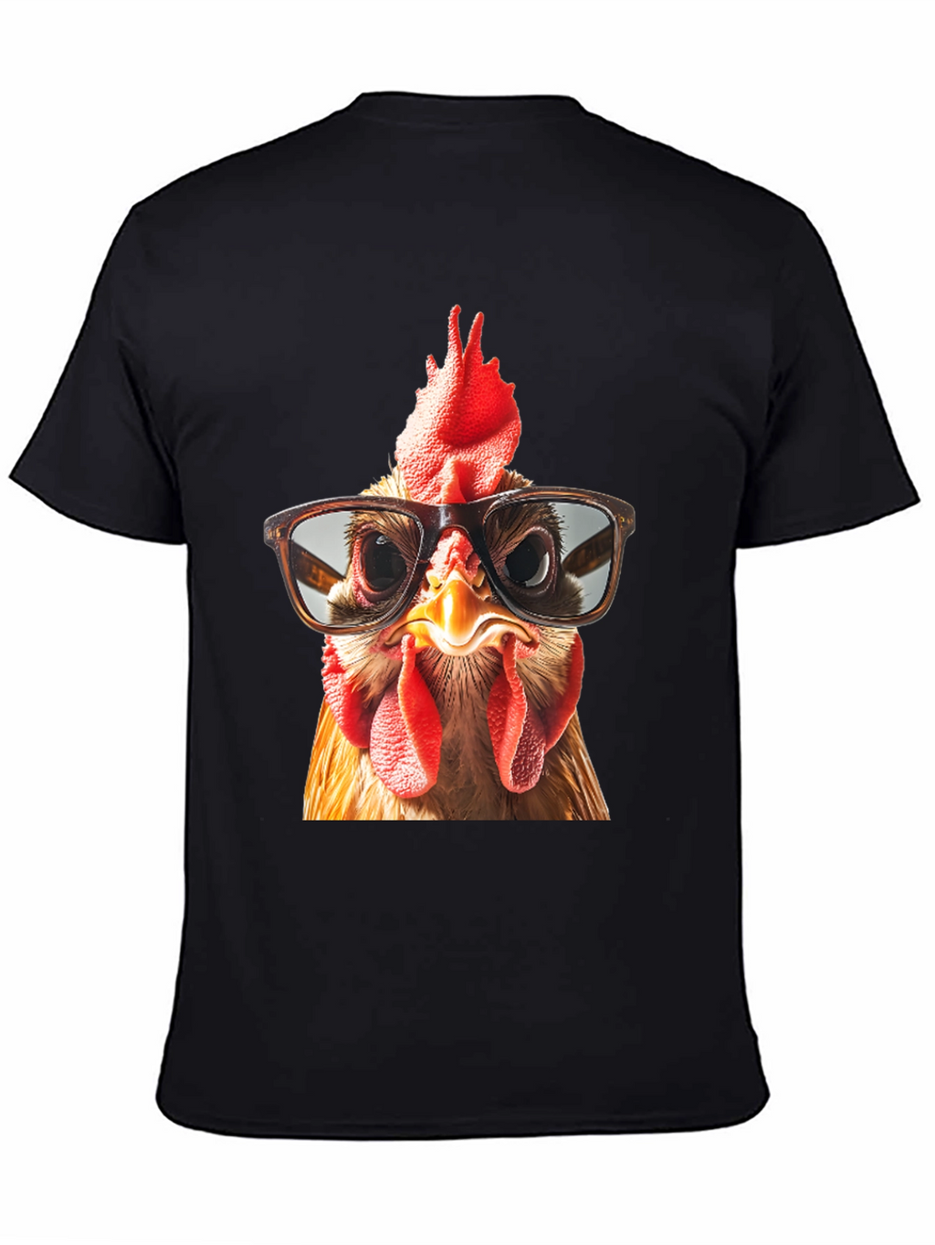 Funny Chicken with Glasses Graphic T-Shirt