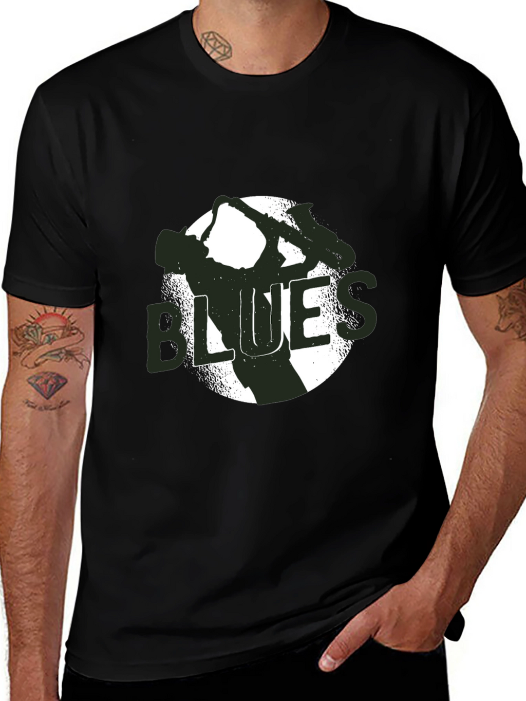 Blues Music T-Shirt - Black Graphic Tee