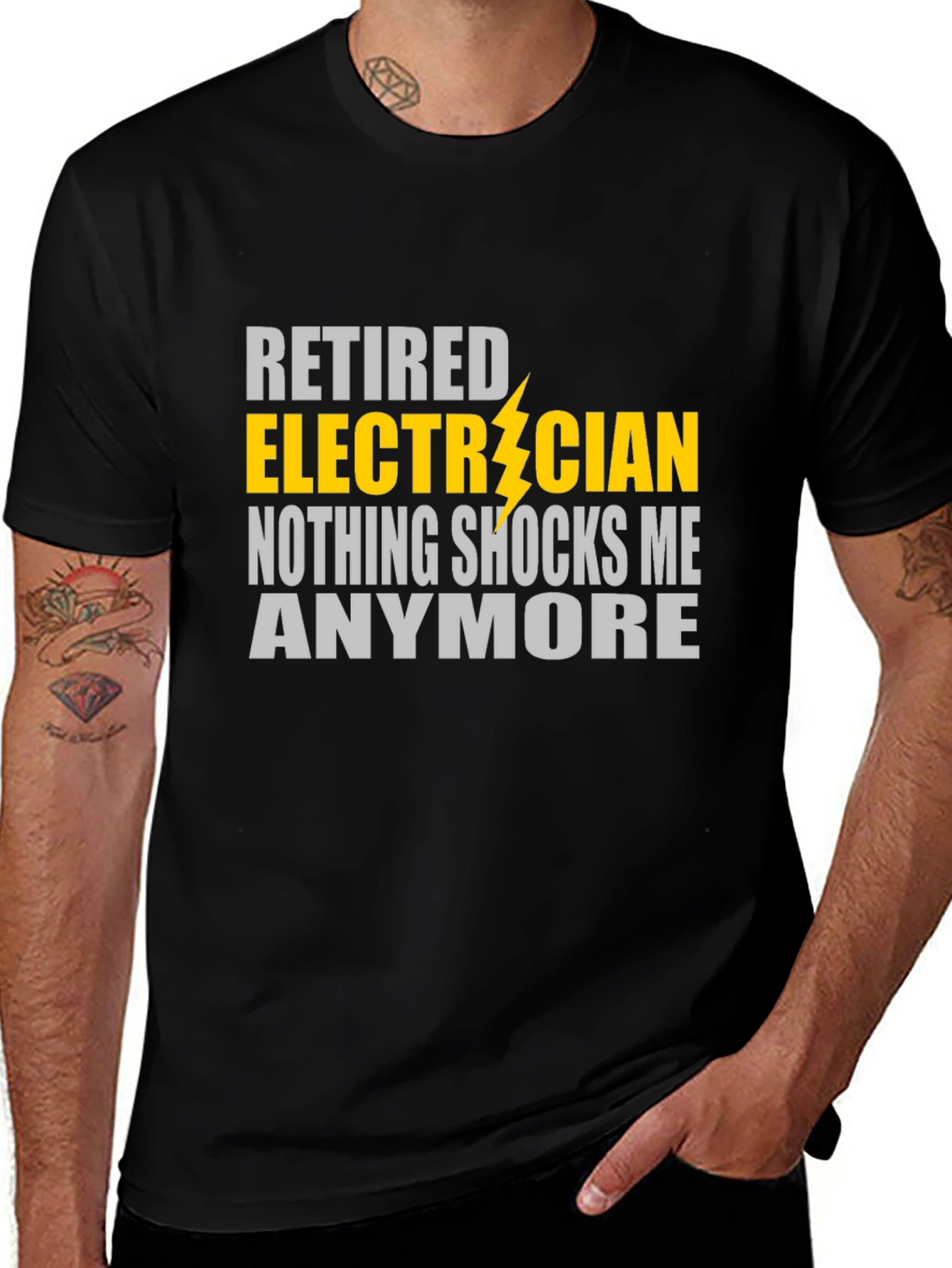 Retired Electrician T-Shirt - Nothing Shocks Me Anymore