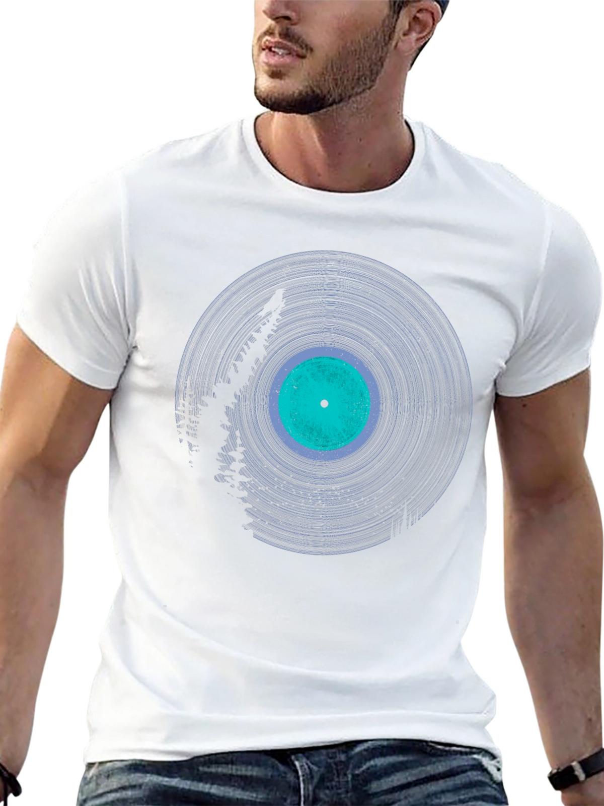Vinyl Record Graphic Tee - Stylish Music Lover Shirt