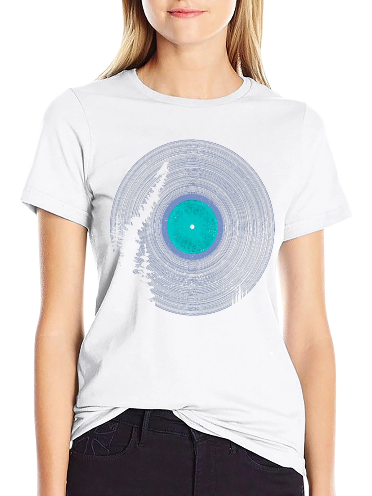 Vinyl Record Graphic Tee - Stylish Music Lover Shirt