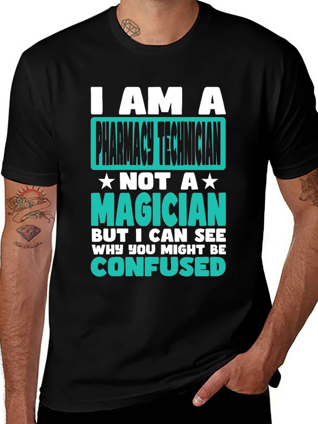 Pharmacy Technician T-Shirt: Not a Magician Tee