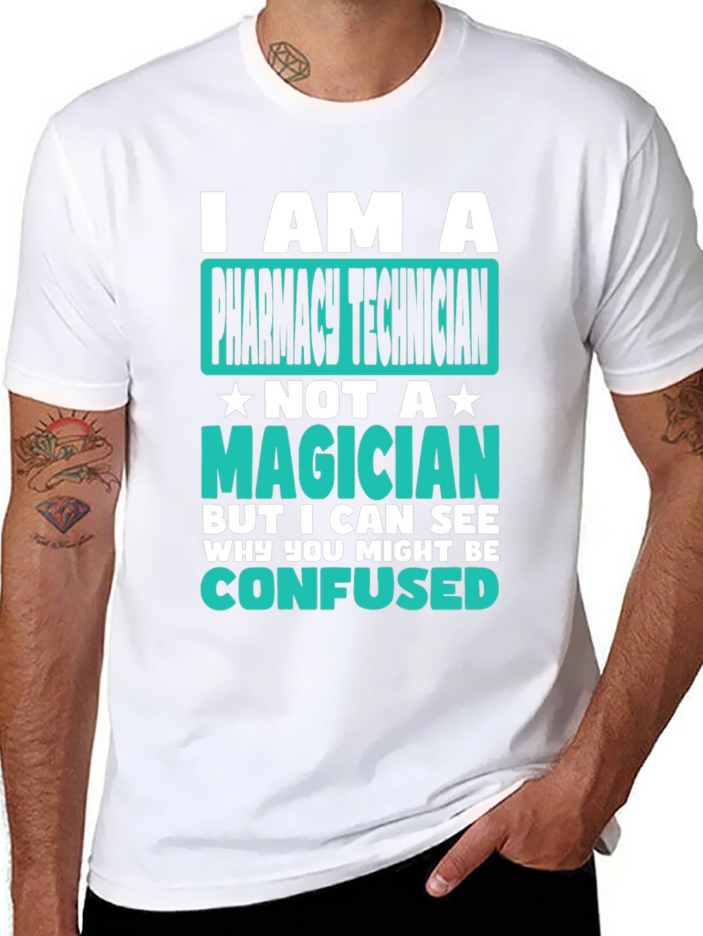 Pharmacy Technician T-Shirt: Not a Magician Tee