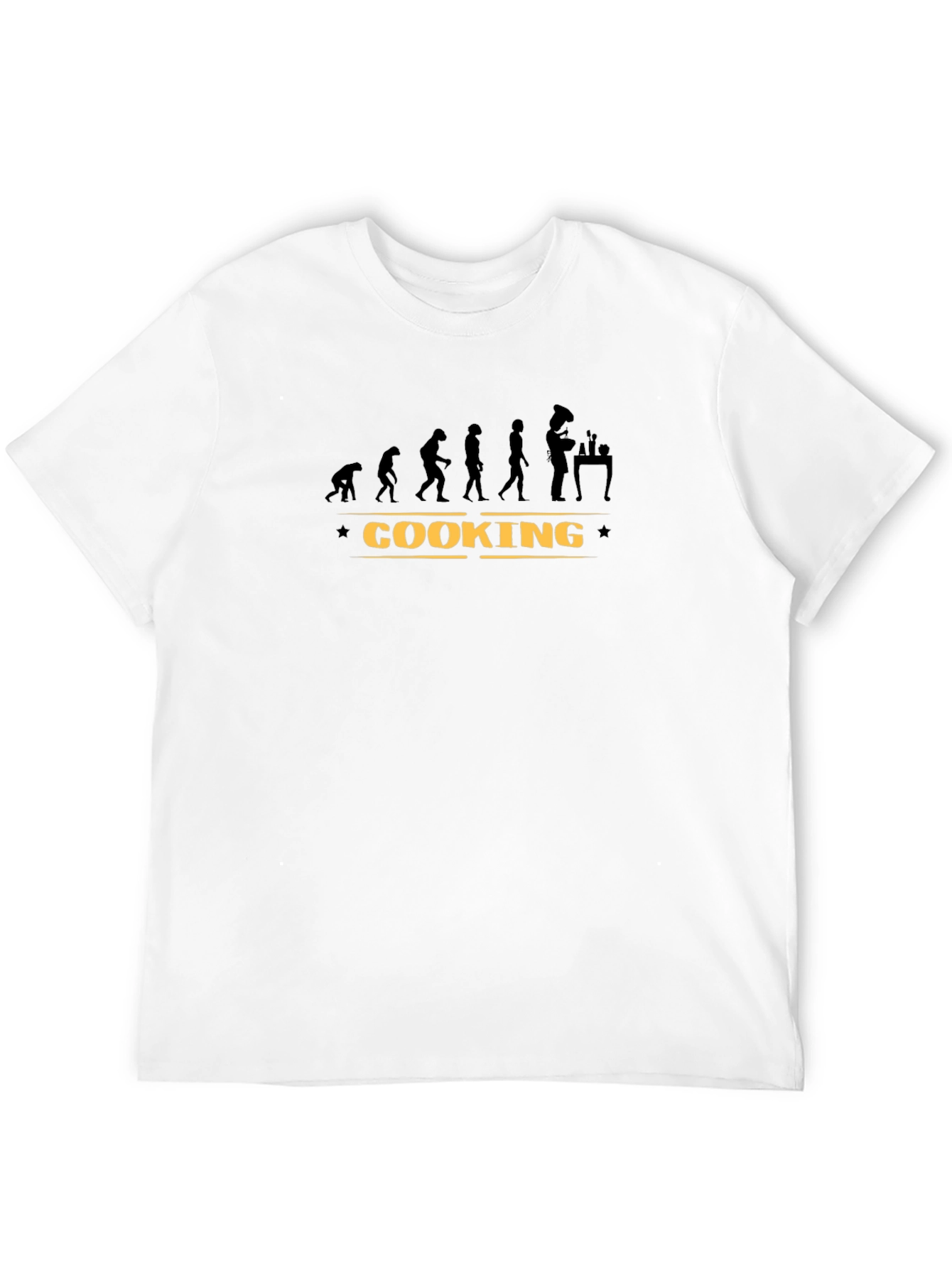Cooking Evolution Graphic T-Shirt - Black