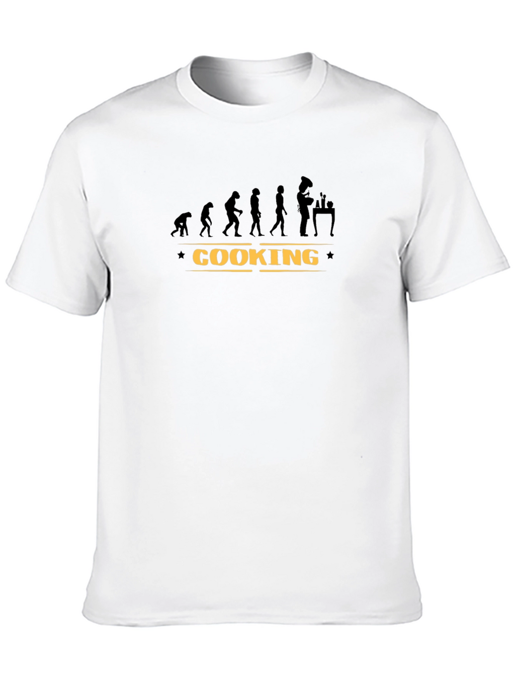 Cooking Evolution Graphic T-Shirt - Black