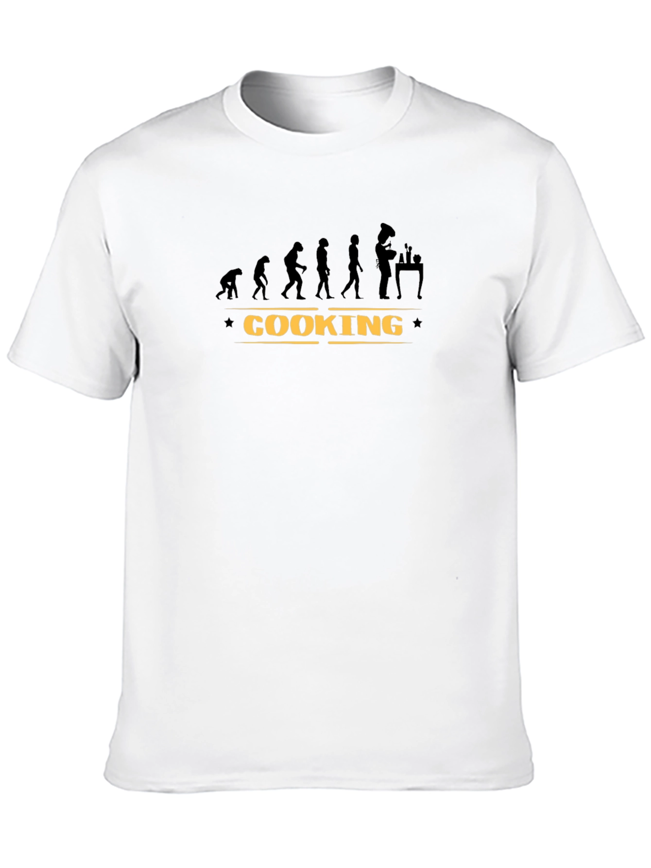 Cooking Evolution Graphic T-Shirt - Black