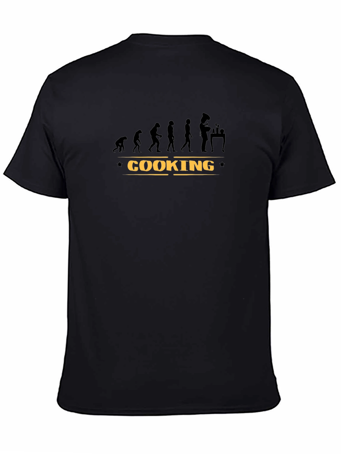 Cooking Evolution Graphic T-Shirt - Black