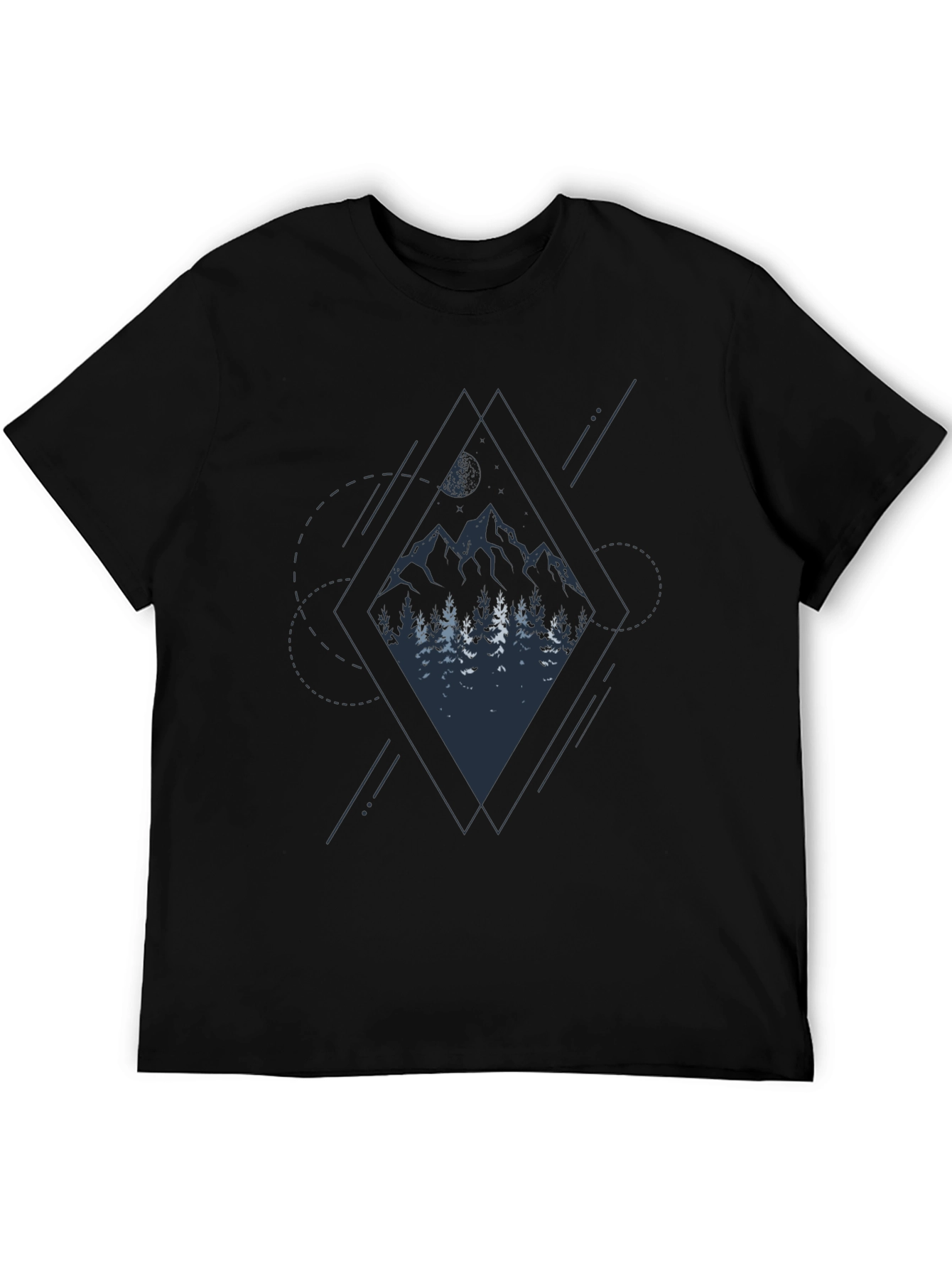 Mountain & Forest Graphic Black Tee