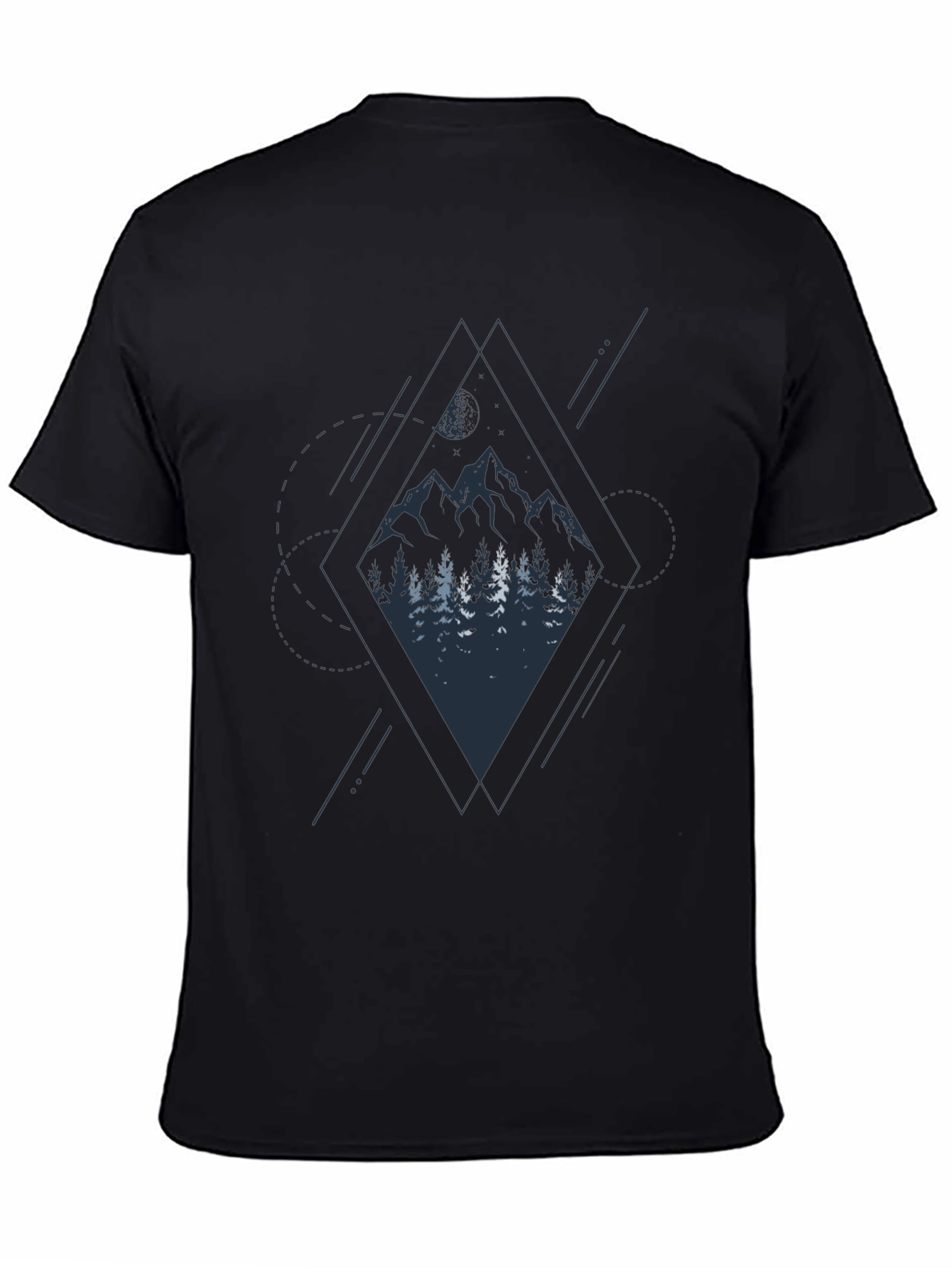 Mountain & Forest Graphic Black Tee