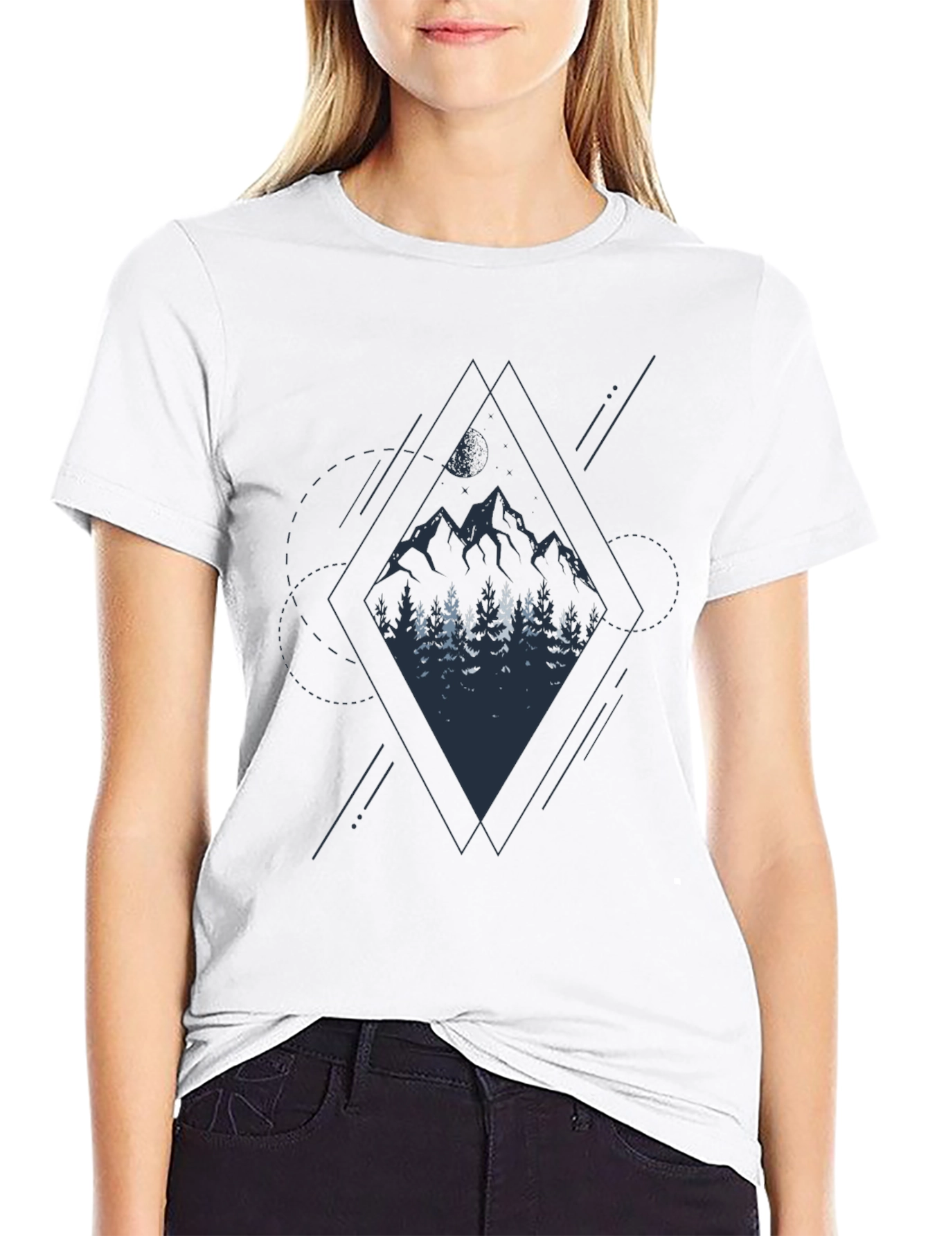 Mountain & Forest Graphic Black Tee
