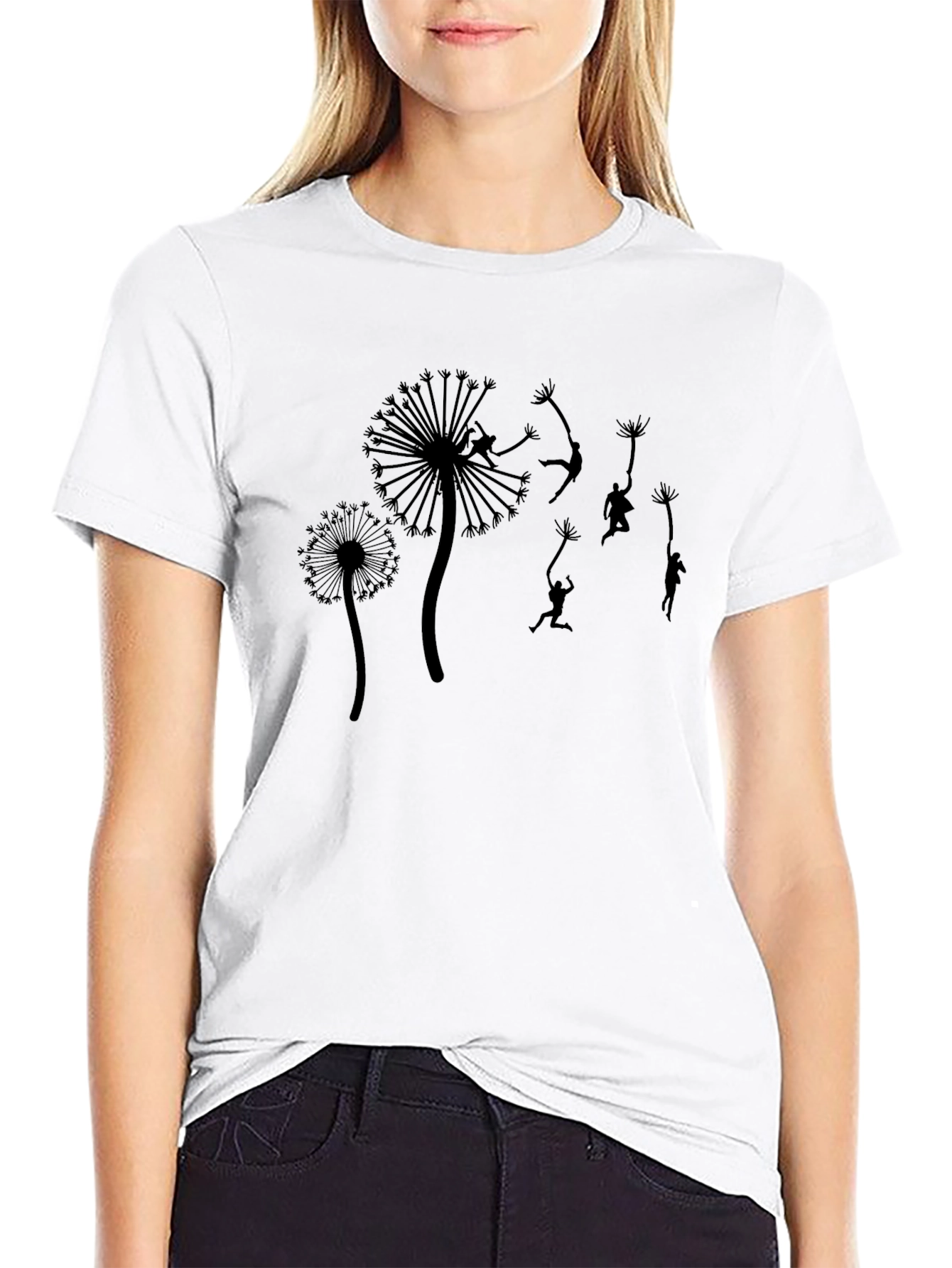 Dandelion Dreamer Black T-Shirt