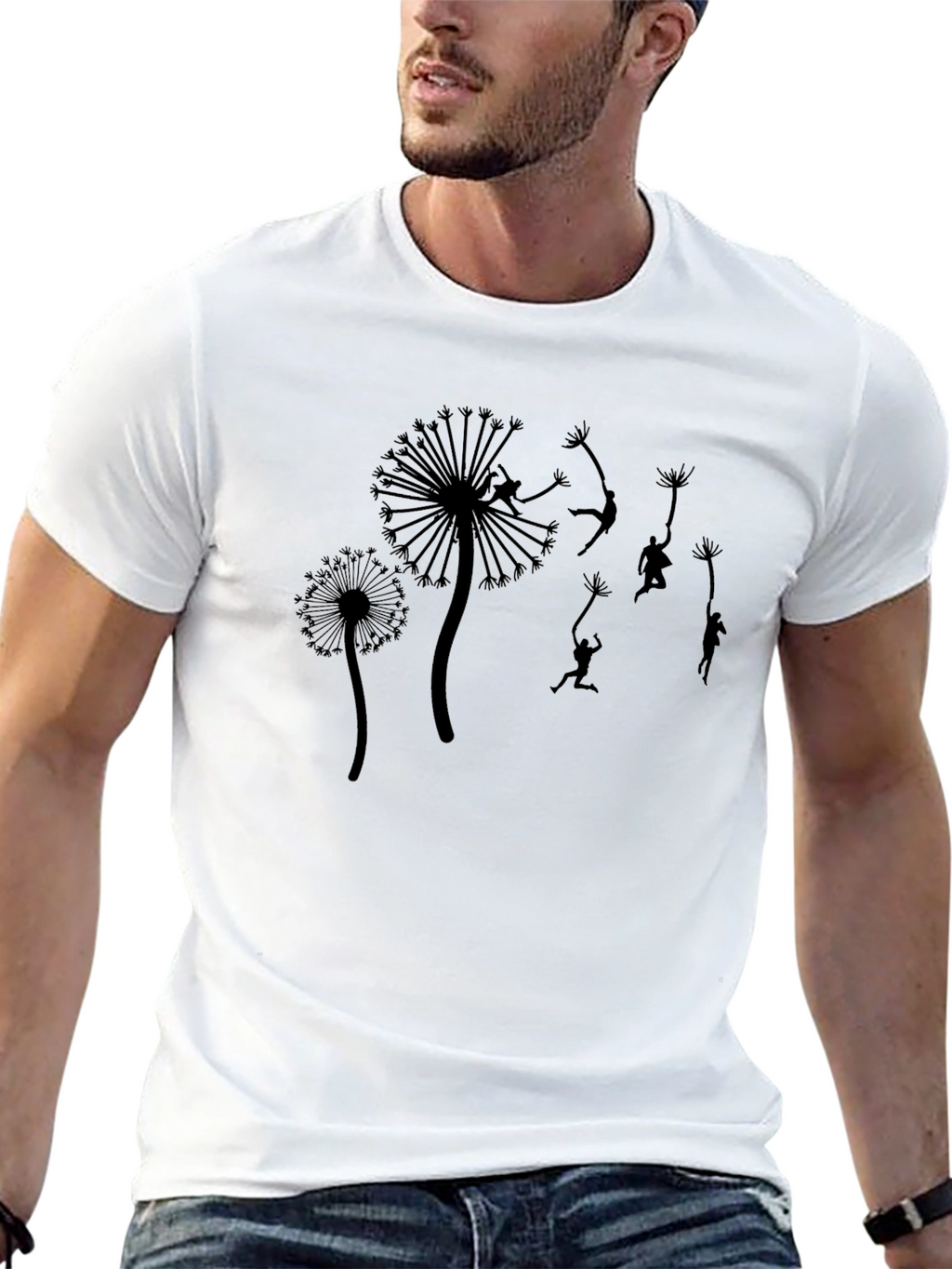 Dandelion Dreamer Black T-Shirt