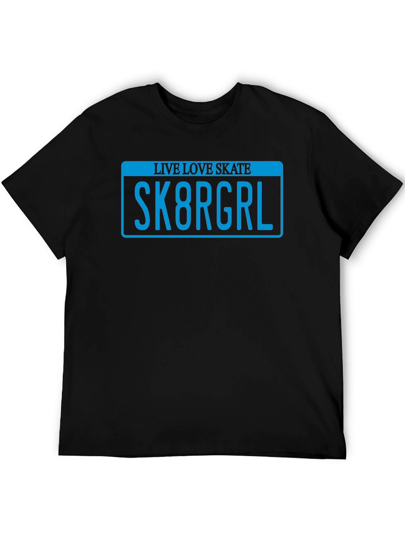 Sk8rGrl Black T-Shirt - Live Love Skate