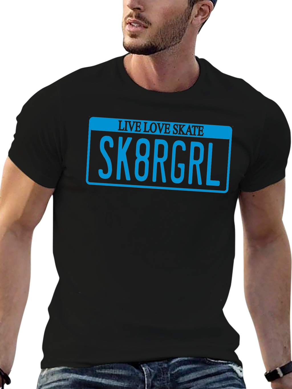 Sk8rGrl Black T-Shirt - Live Love Skate