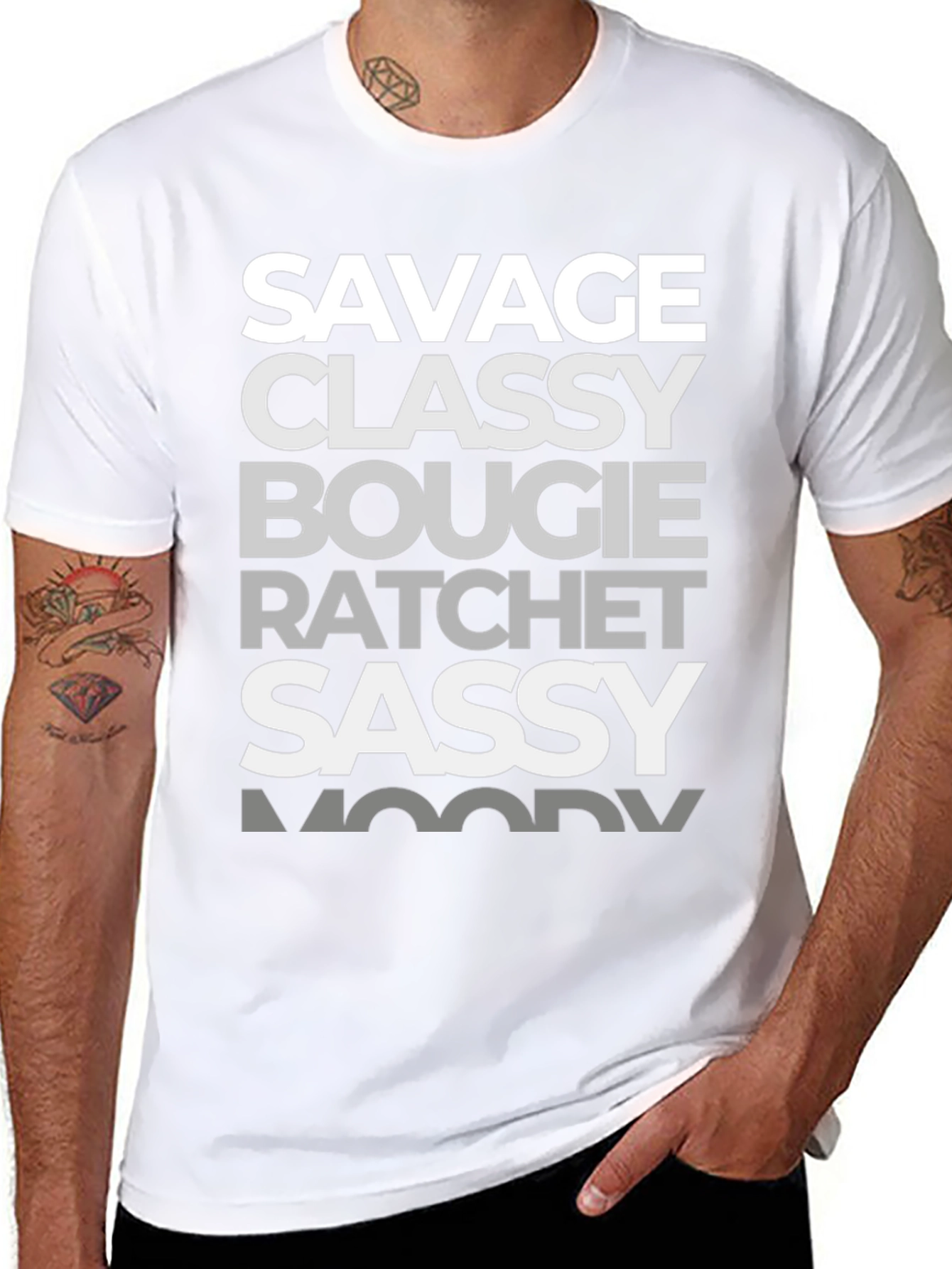 Savage Classy Bougie Graphic Tee - Black