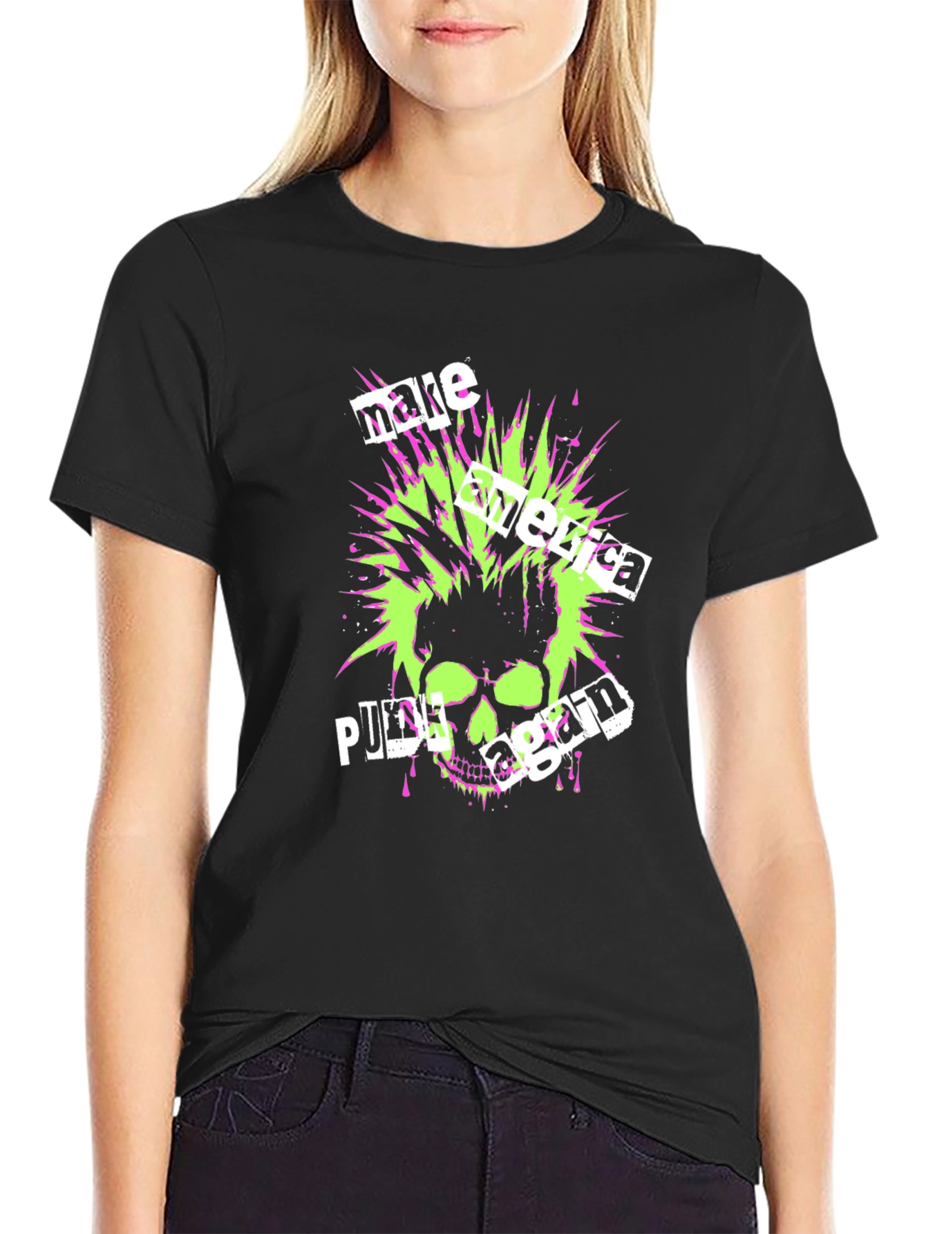 Punk Skull Graphic T-Shirt - Make America Punk Again