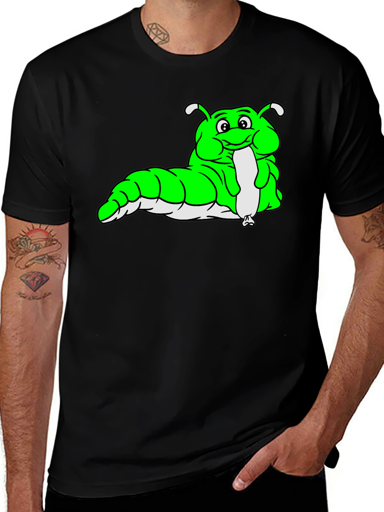 Cartoon Caterpillar Graphic Tee