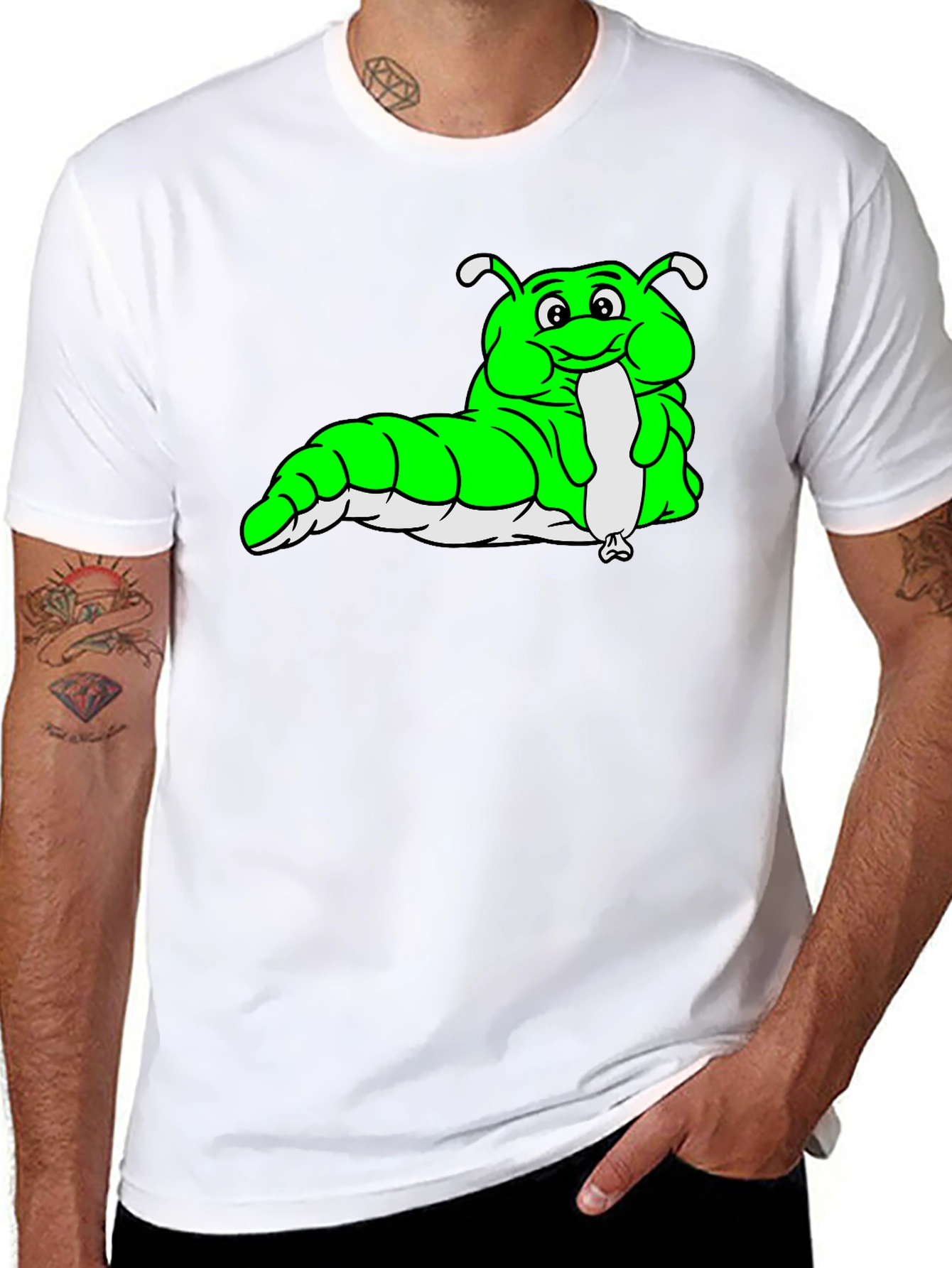 Cartoon Caterpillar Graphic Tee