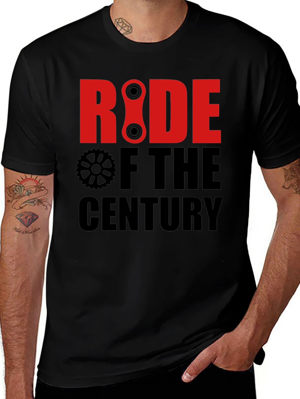 Ride of the Century Black Graphic T-Shirt