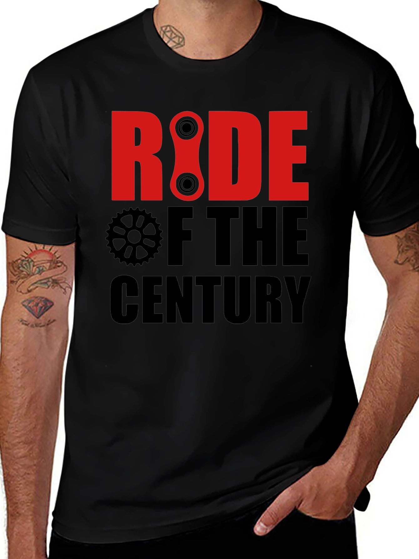 Ride of the Century Black Graphic T-Shirt