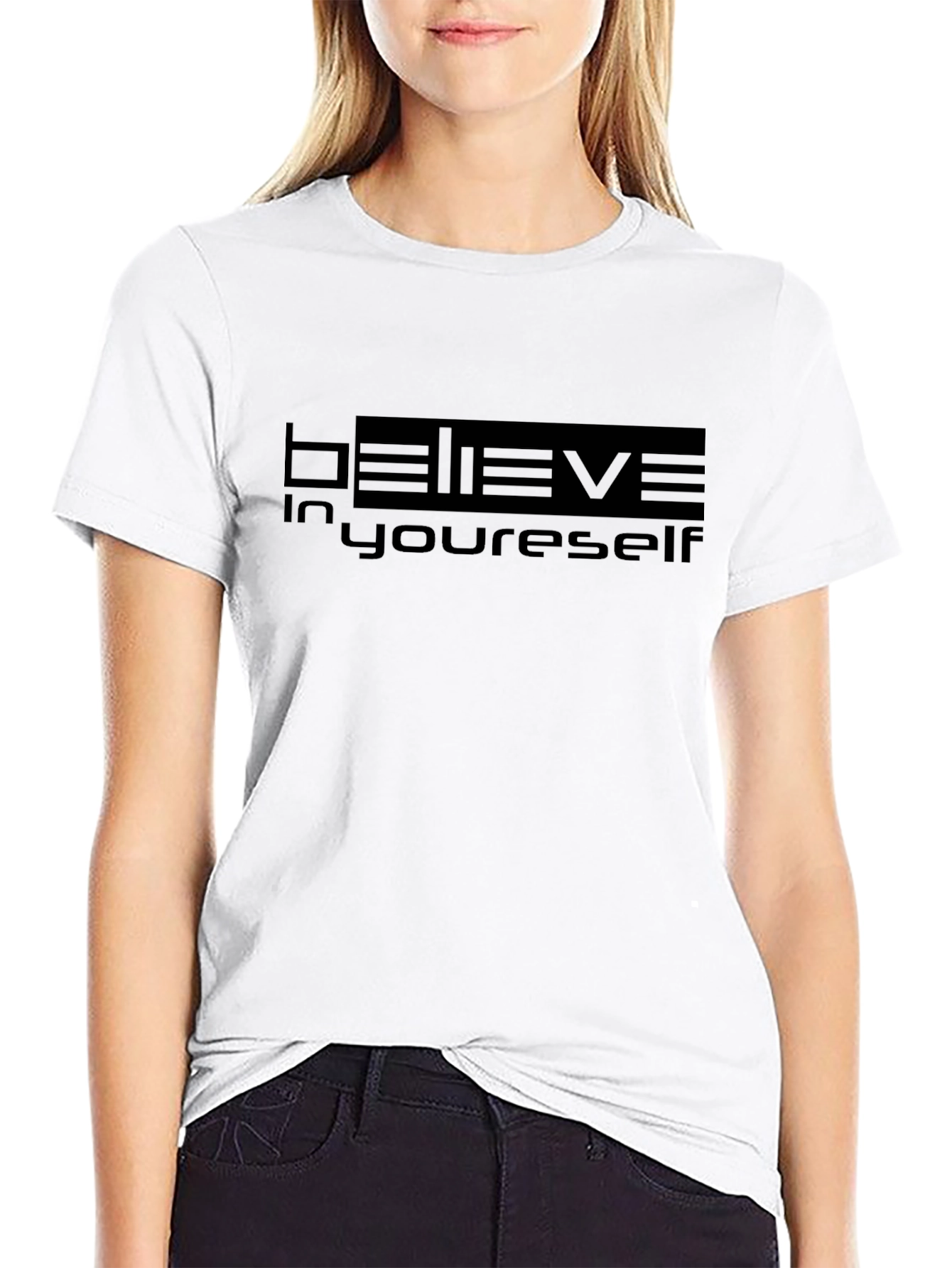 Believe in Yourself Black Graphic Tee