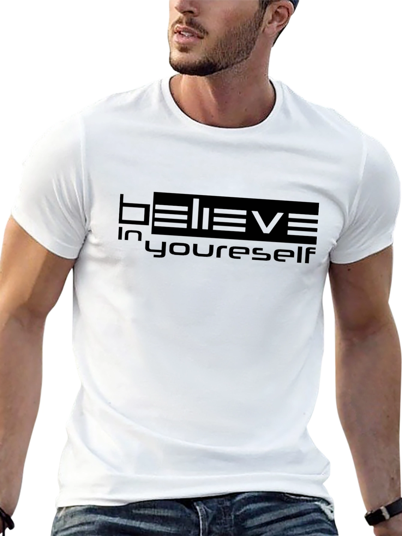 Believe in Yourself Black Graphic Tee