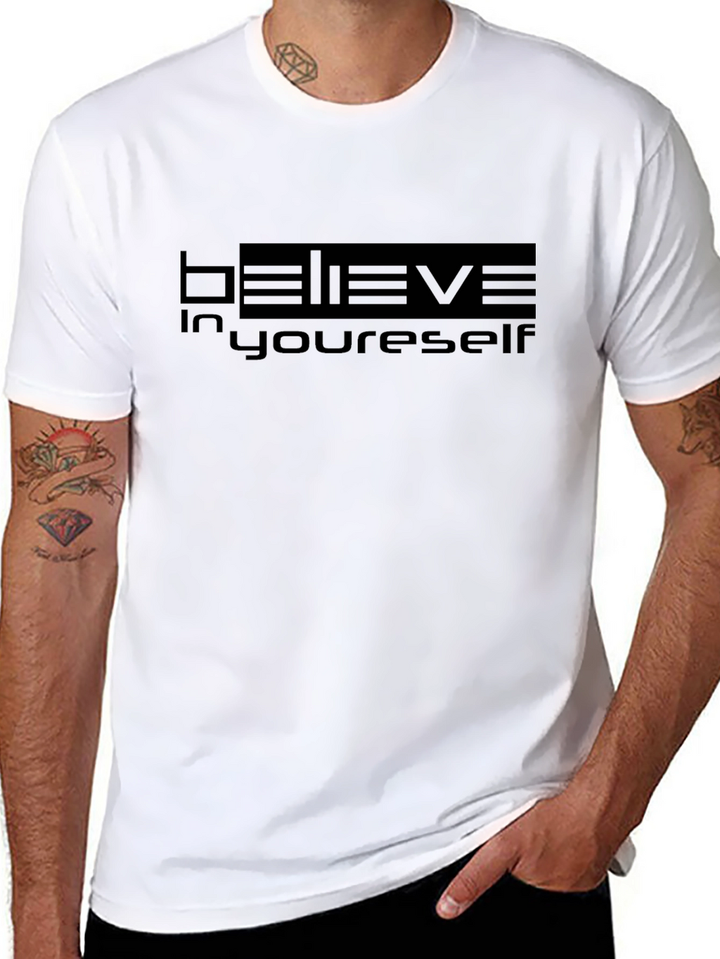 Believe in Yourself Black Graphic Tee