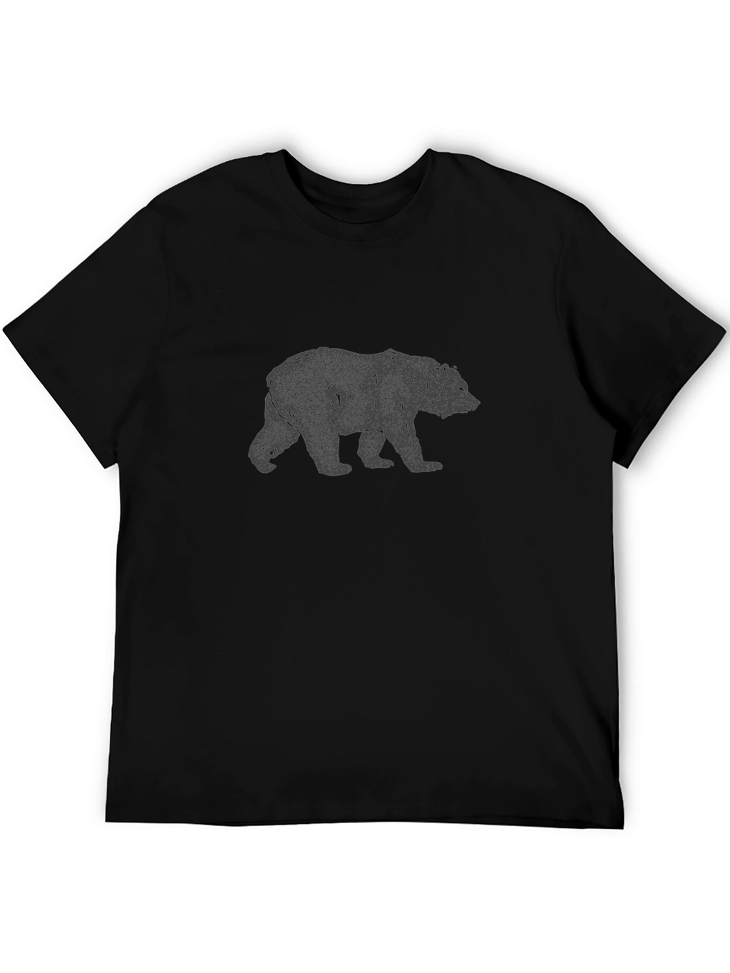 Bear Graphic Print Tee - Black