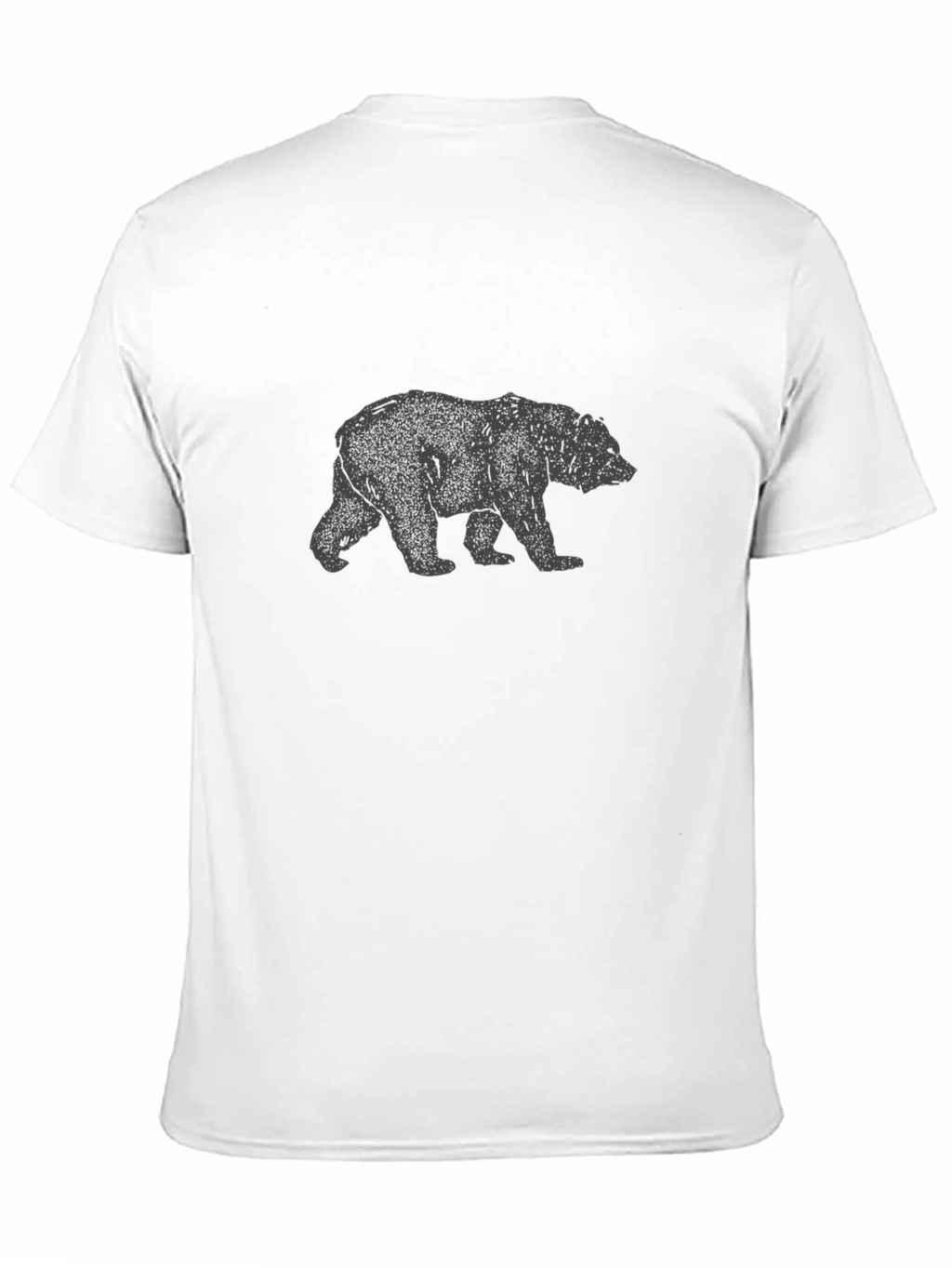 Bear Graphic Print Tee - Black