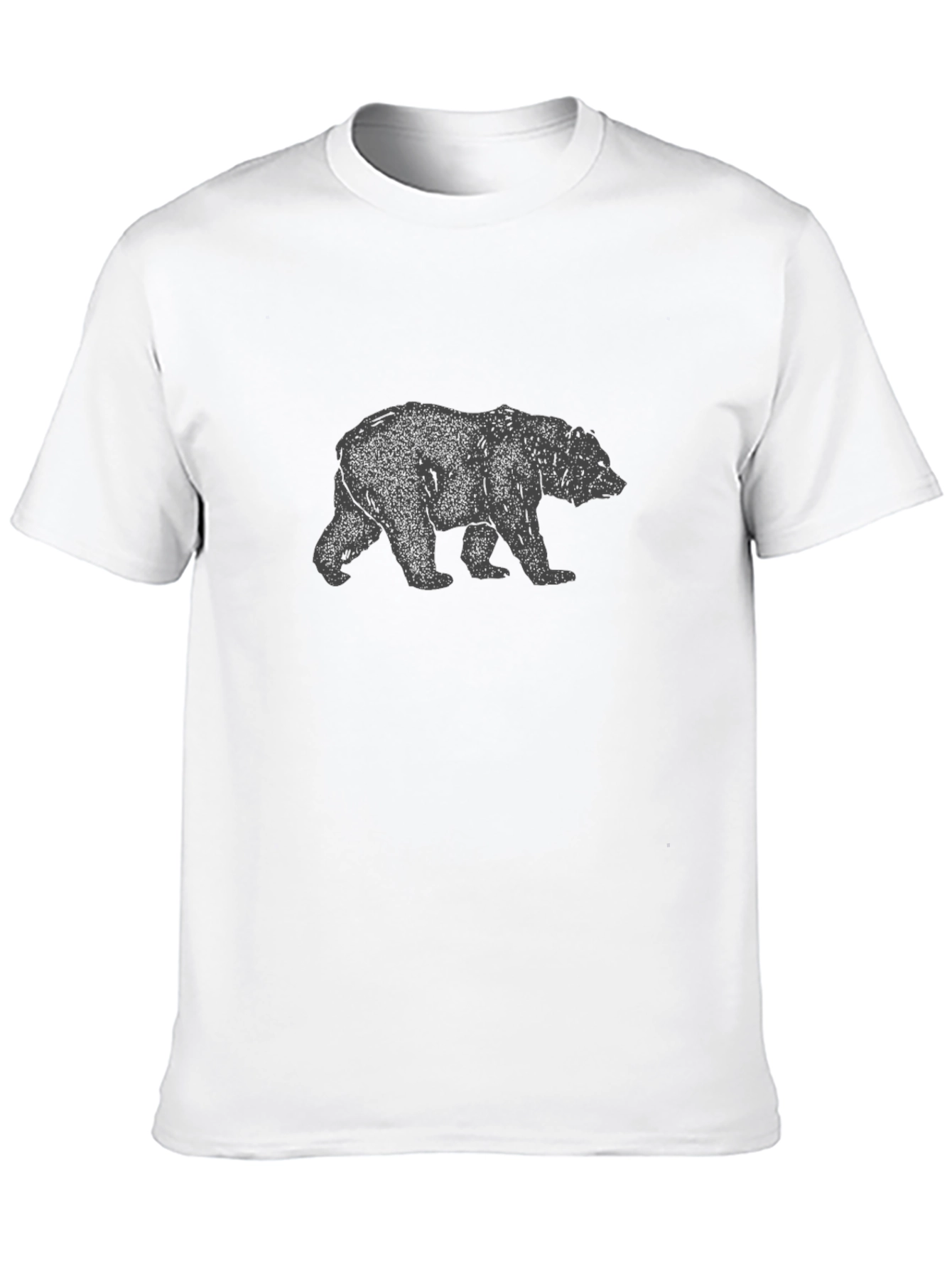 Bear Graphic Print Tee - Black