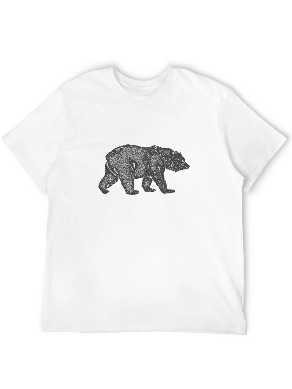 Bear Graphic Print Tee - Black