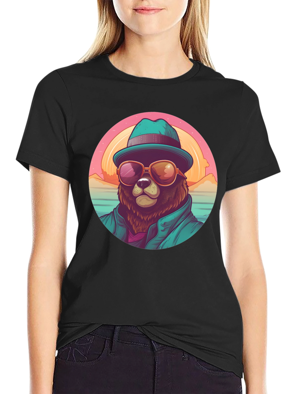 Cool Bear Graphic Tee - Beach Vibes
