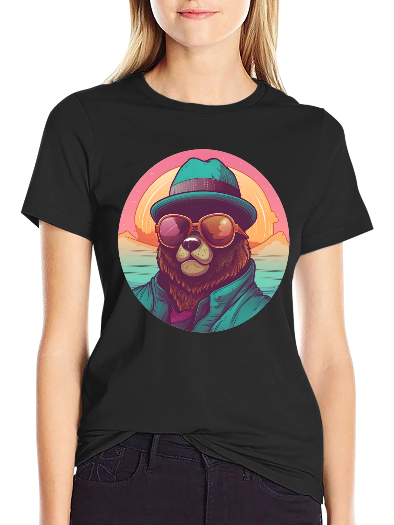Cool Bear Graphic Tee - Beach Vibes