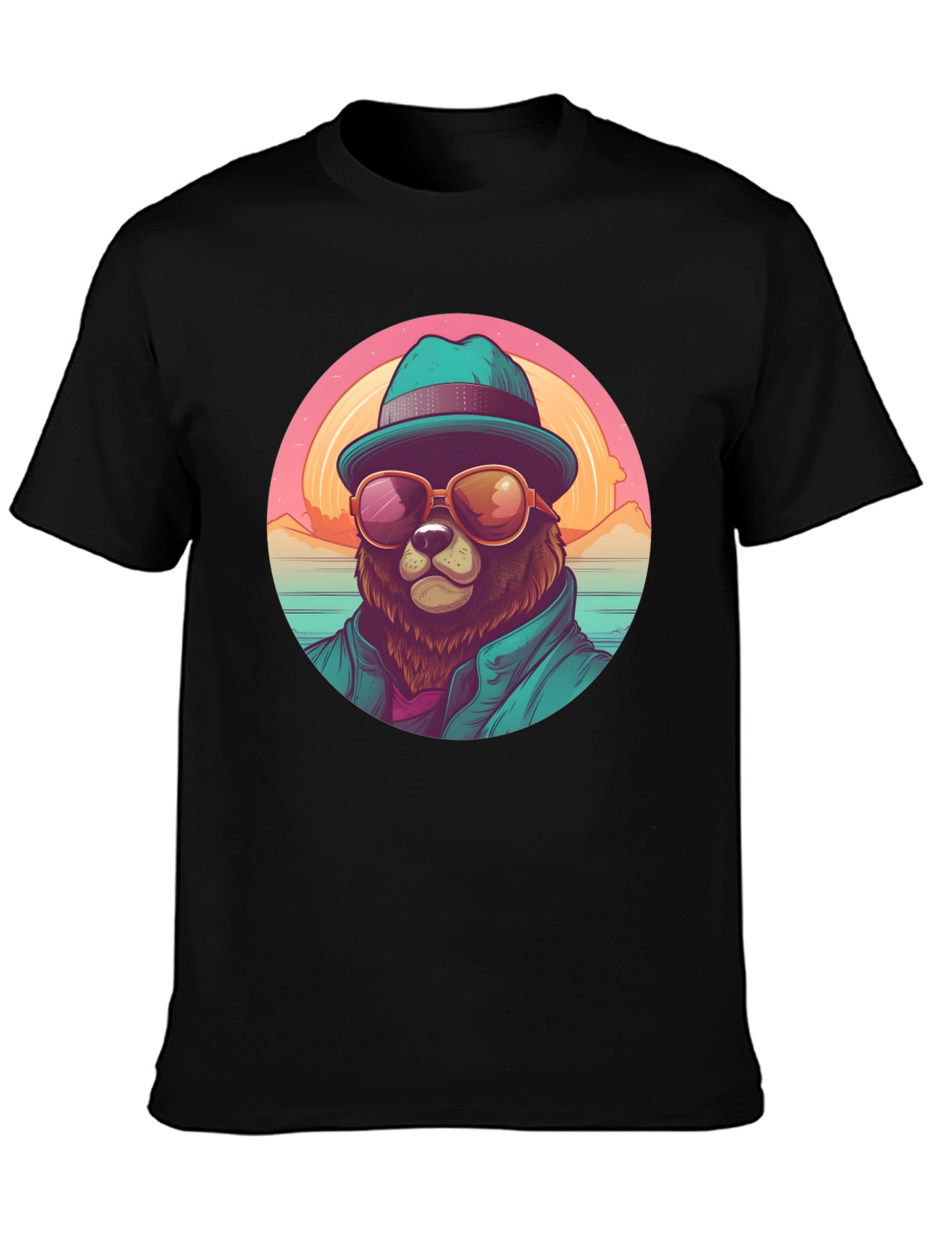 Cool Bear Graphic Tee - Beach Vibes