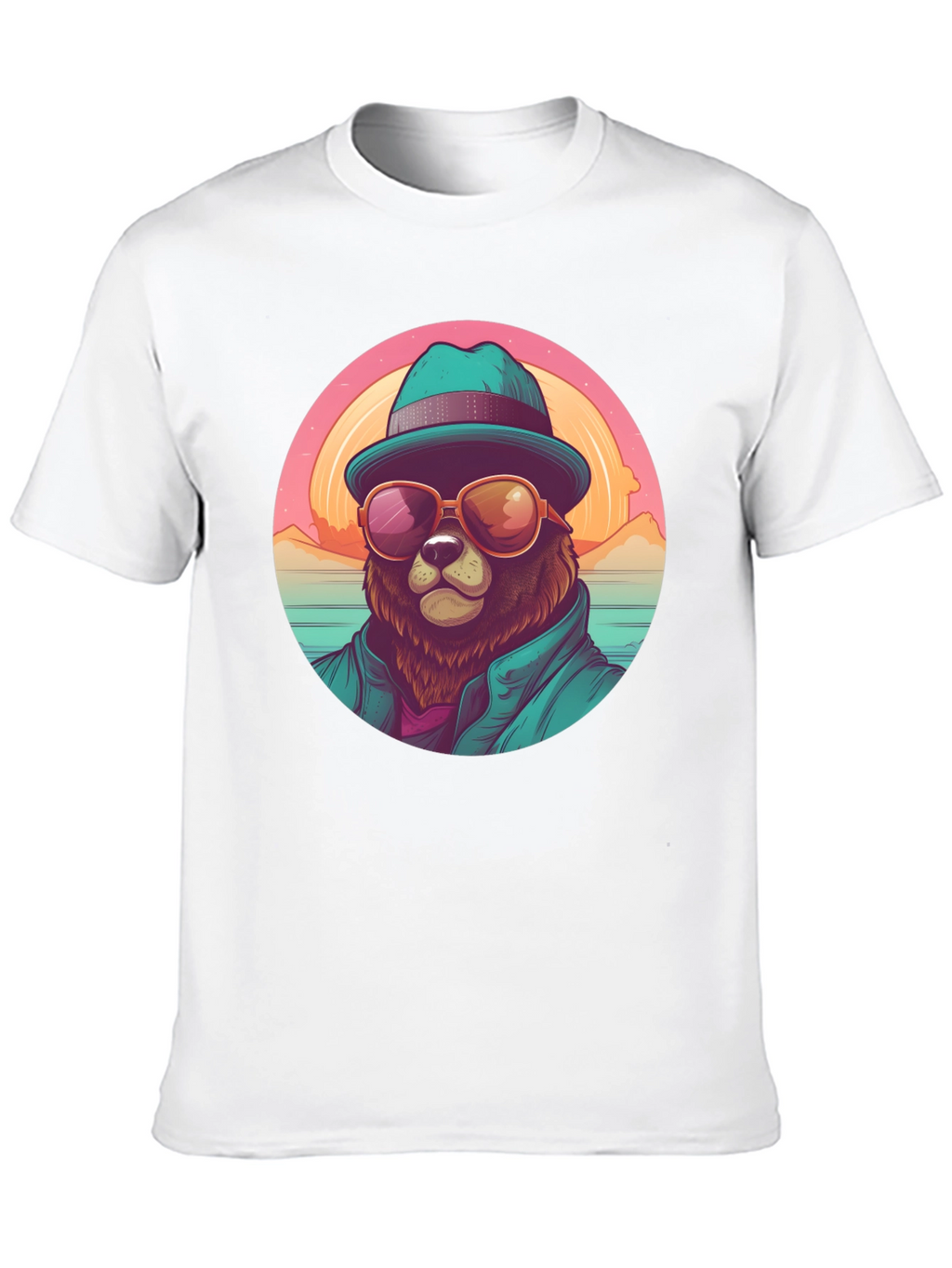 Cool Bear Graphic Tee - Beach Vibes