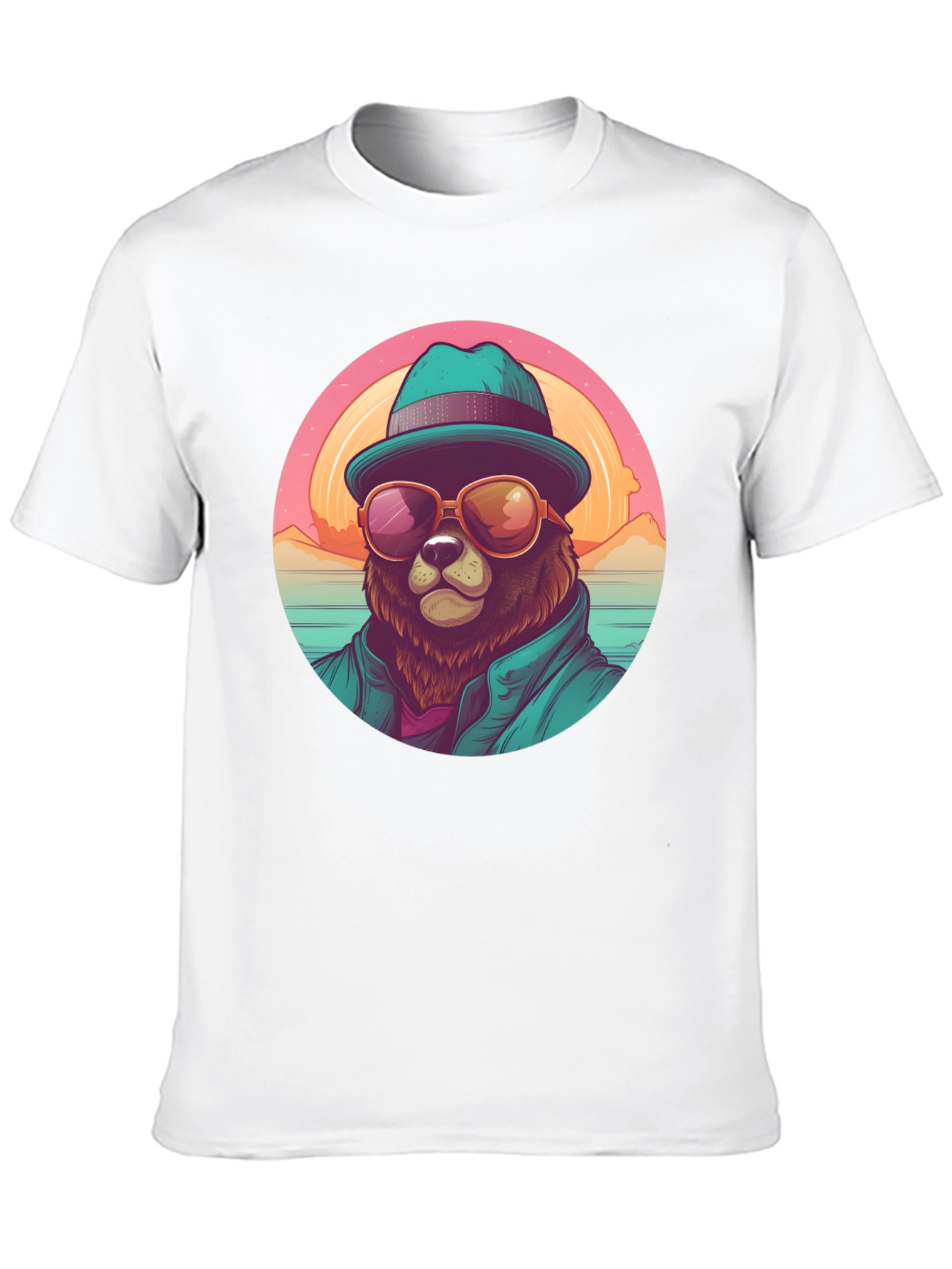 Cool Bear Graphic Tee - Beach Vibes