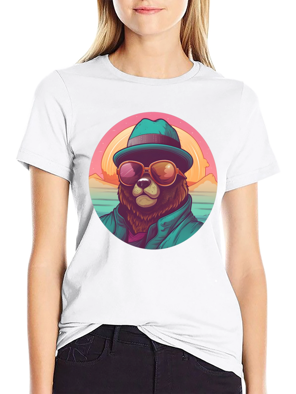 Cool Bear Graphic Tee - Beach Vibes