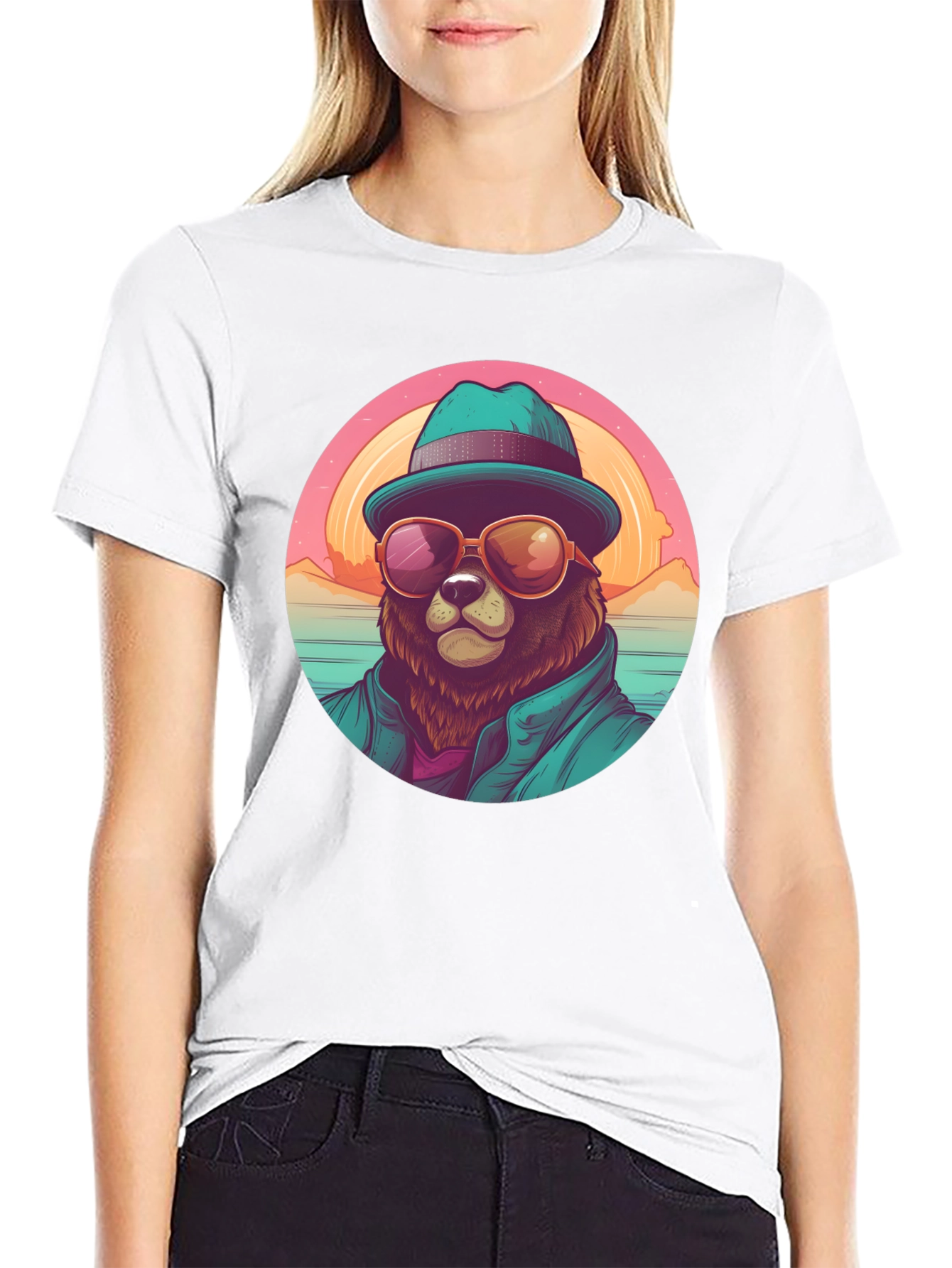 Cool Bear Graphic Tee - Beach Vibes
