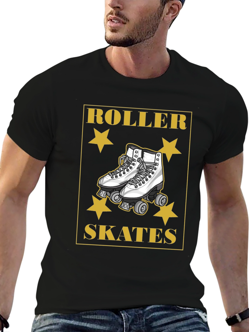 Retro Roller Skates Graphic T-Shirt