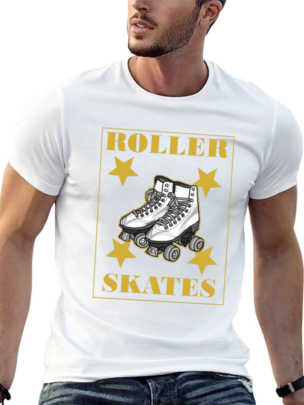 Retro Roller Skates Graphic T-Shirt
