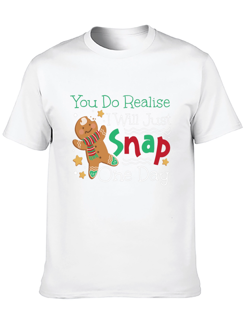 Gingerbread Snap T-Shirt - Funny Christmas Tee