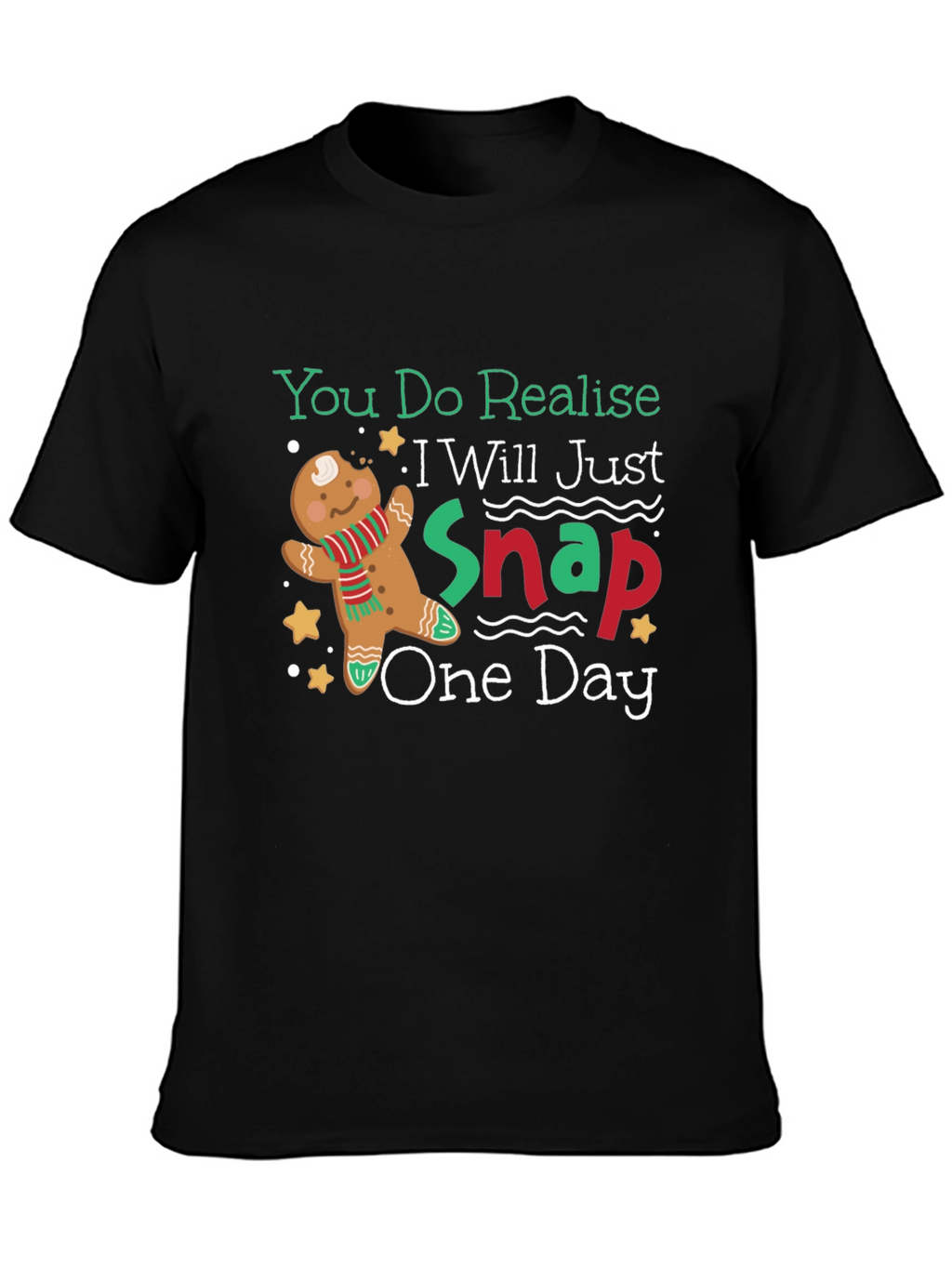 Gingerbread Snap T-Shirt - Funny Christmas Tee