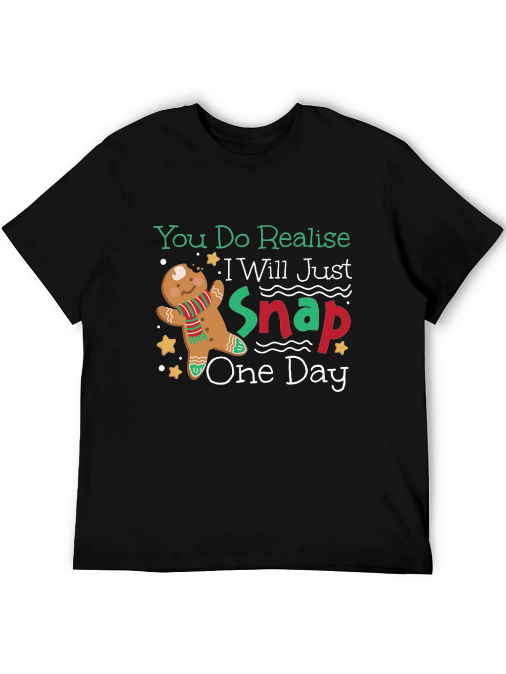 Gingerbread Snap T-Shirt - Funny Christmas Tee