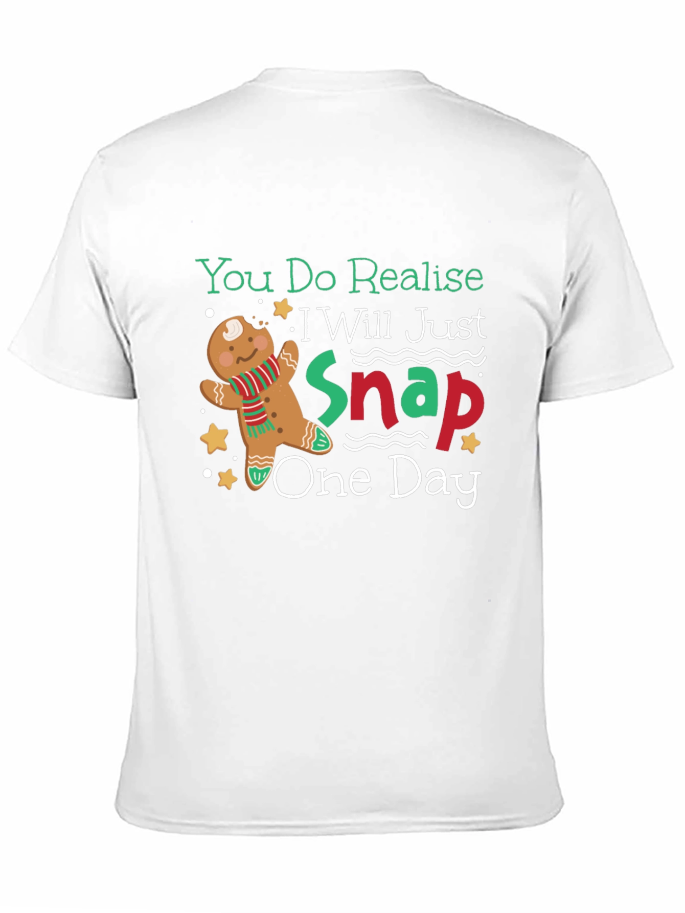 Gingerbread Snap T-Shirt - Funny Christmas Tee