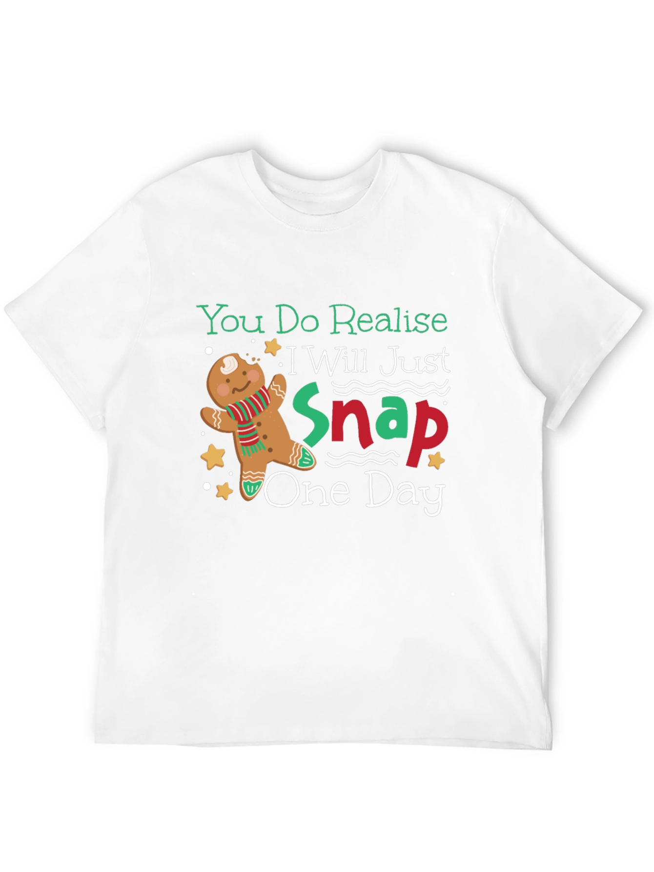 Gingerbread Snap T-Shirt - Funny Christmas Tee